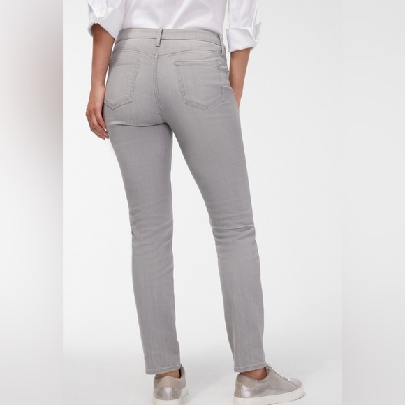 Chicos So Slimming Girlfriend Ankle Stretch Denim Jeans Gray Faded Size 16P - Picture 2 of 9